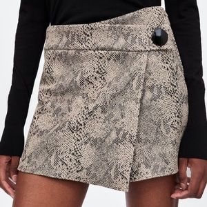 Zara Snakeskin Skort